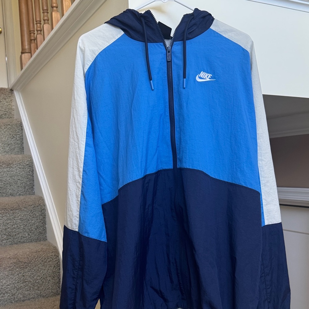 Nike Navy and Blue Zip Jacket